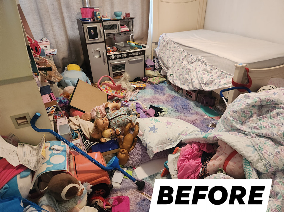 Kids Room Cleaning Before and After - Before